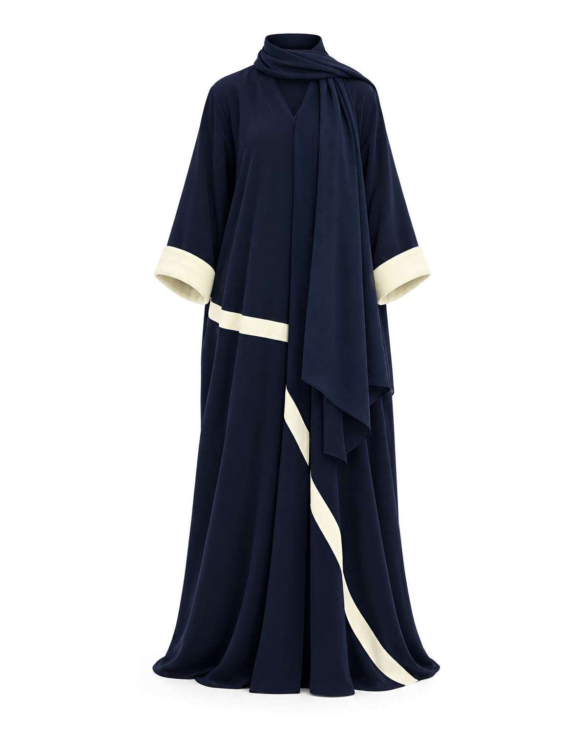 Navy Bias Stripe
