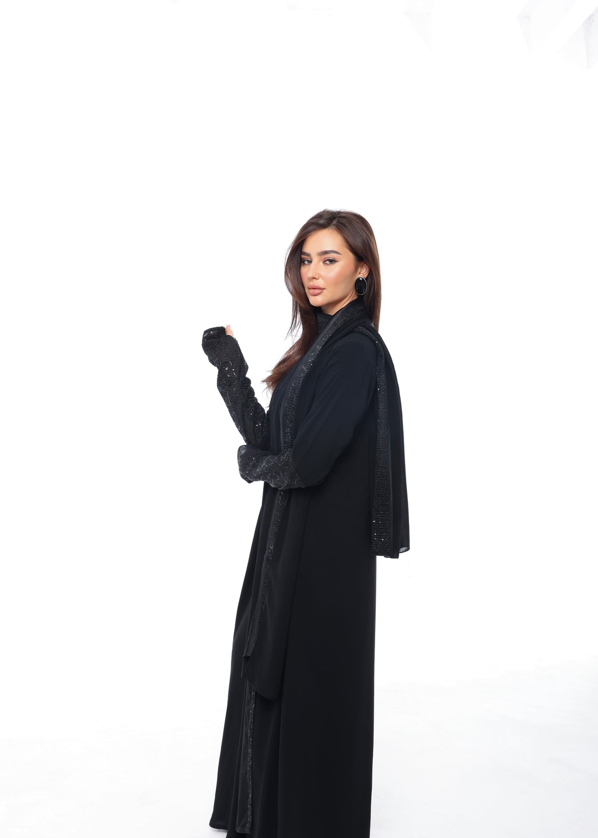 Black Beaded Abaya