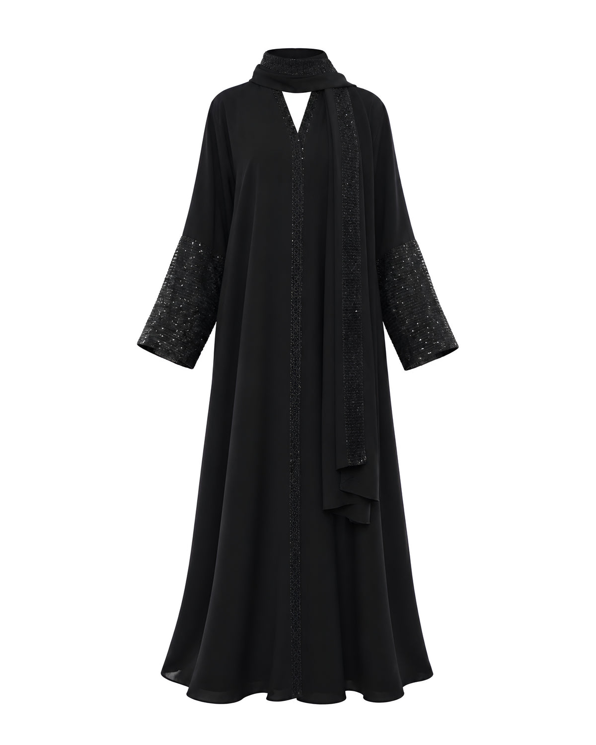 Black Beaded Abaya