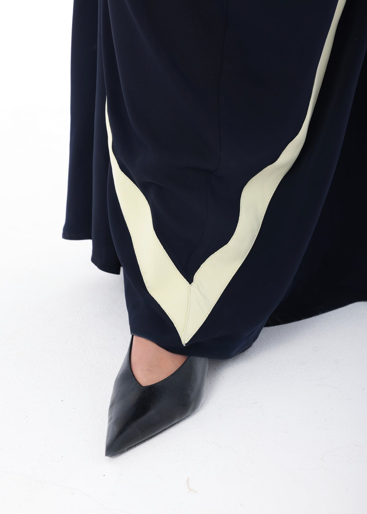 Navy Bias Stripe