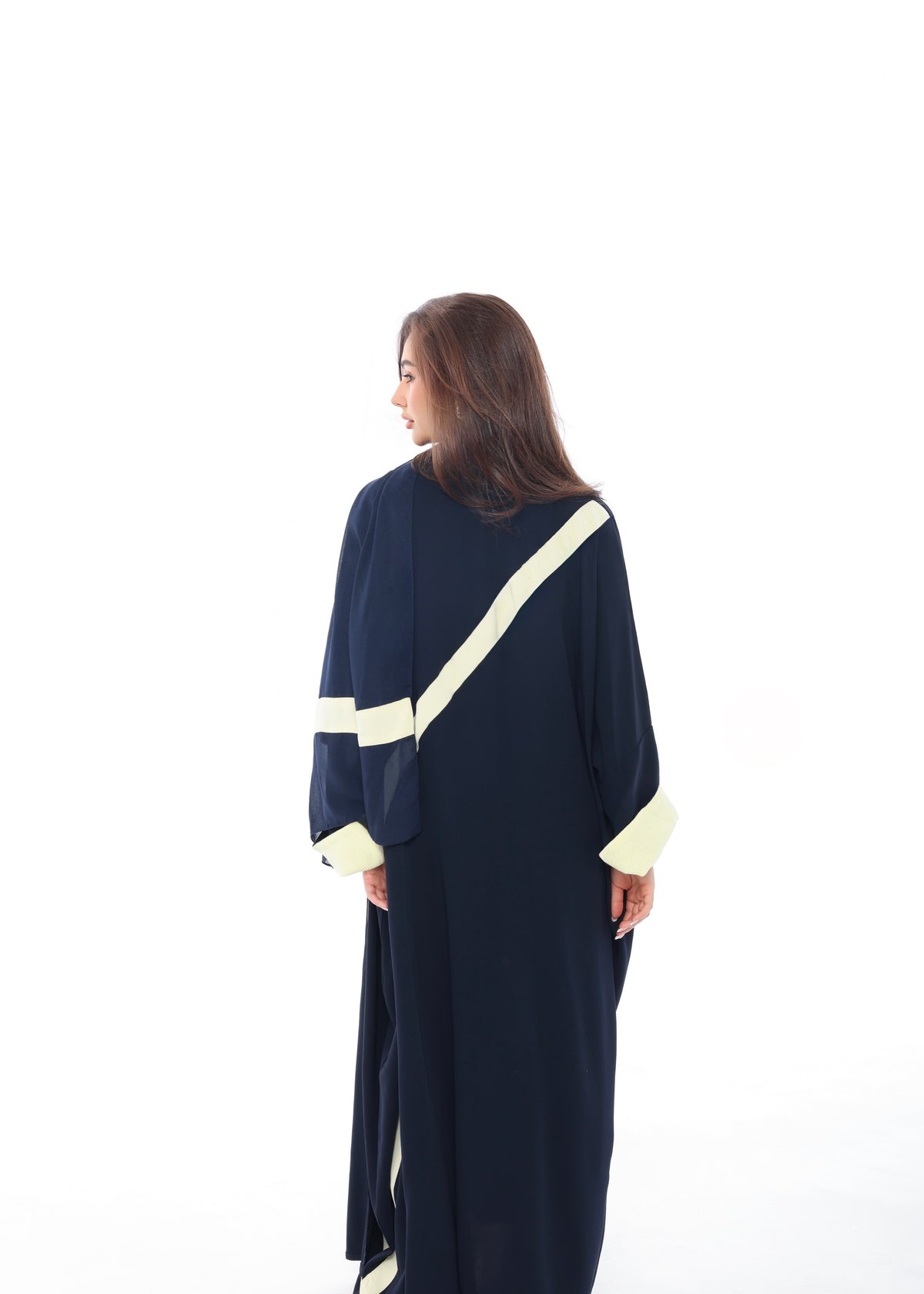 Navy Bias Stripe