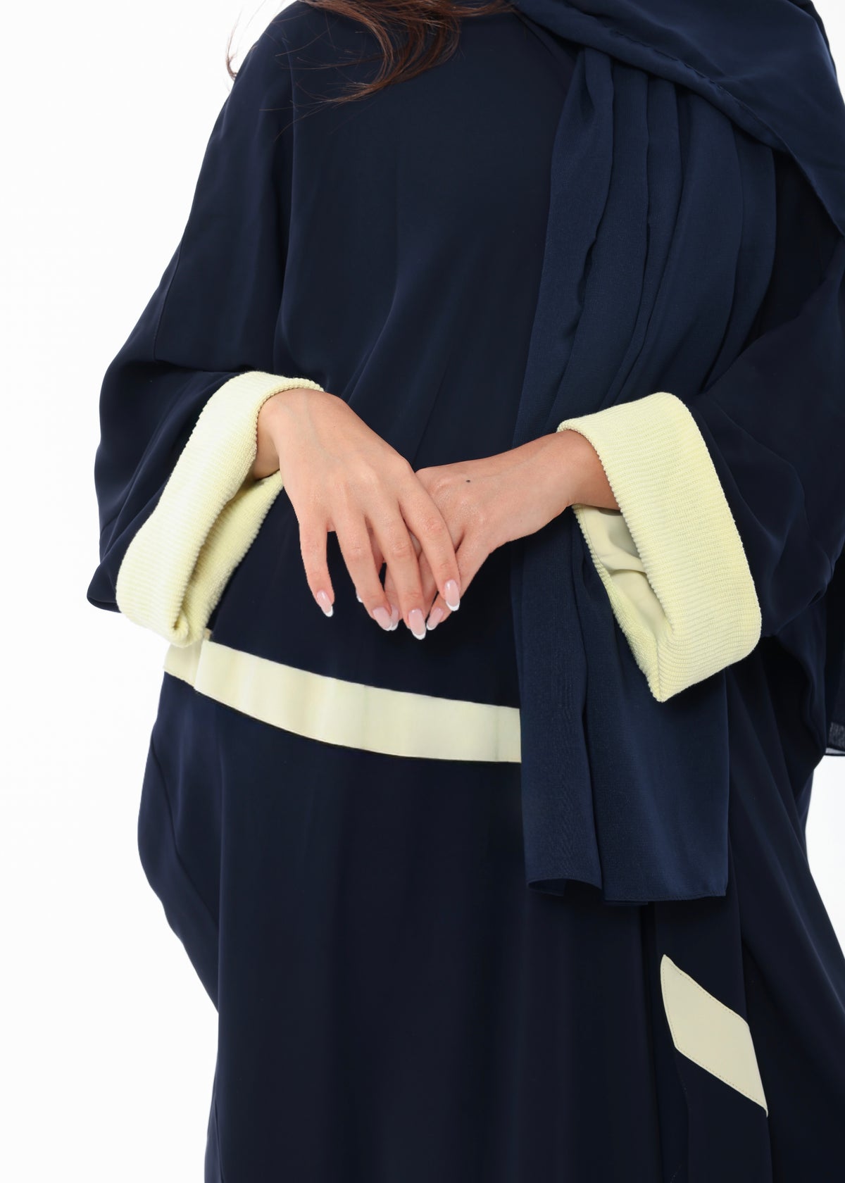 Navy Bias Stripe